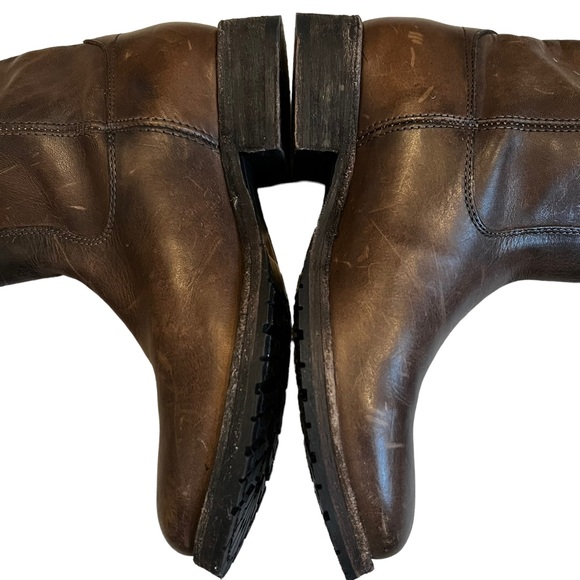 Frye Melissa Double Sole Button Lug Tall Leather Boot, Sz 6 - Picture 8 of 15